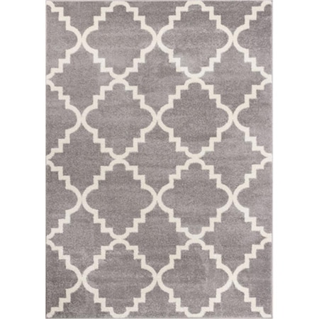 Ricki'S Rugs Sydney Lulus Lattice Rug, Grey - 2 ft. 3 in. x 7 ft. 3 in. RI2589422